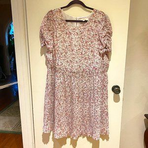 LOFT Plus Garden Pleated Flare Dress - Sz 18W